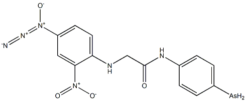 4-(N-(4-azido-2-nitrophenyl)aminoacetamido)phenylarsine oxide 结构式