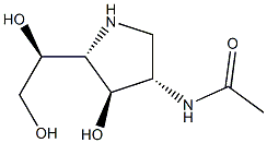 2-acetamido-1,4-imino-1,2,4-trideoxygalactitol 结构式