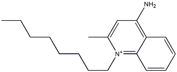 4-amino-1-octylquinaldinium 结构式