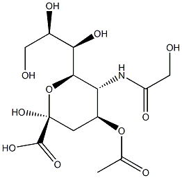 4-O-acetyl-N-glycolylneuraminic acid 结构式
