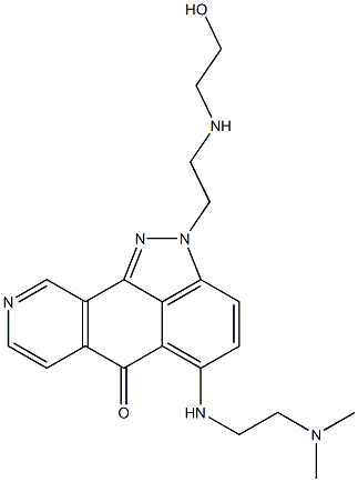 2-(2-((2-hydroxyethyl)amino)ethyl)-5-((2-(dimethylamino)ethyl)amino)indazolo(4,3-gh)isoquinolin-6(2H)-one 结构式