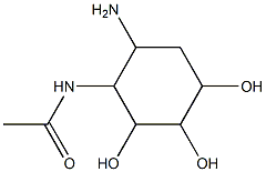 4-acetamido-5-amino-1,2,3-cyclohexanetriol 结构式