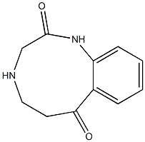 2,7-dioxo-2,3,4,5,6,7-hexahydro-1H-benzo(h)(1,4)diazonine 结构式