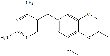 2,4-diamino-5-(4-ethoxy-3,5-dimethoxybenzyl)pyrimidine 结构式