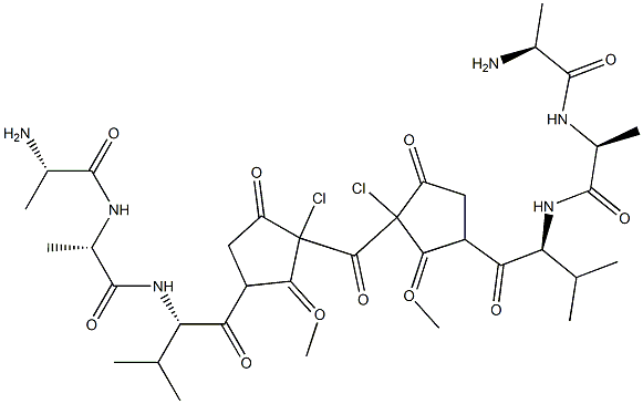 O-methylsuccinyl-alanyl-alanyl-valyl-chloromethyl ketone 结构式