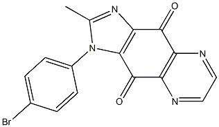 2-methyl-4,9-dihydro-1-(4-bromophenyl)-1H-imidazo(4,5-g)quinoxaline-4,9-dione 结构式