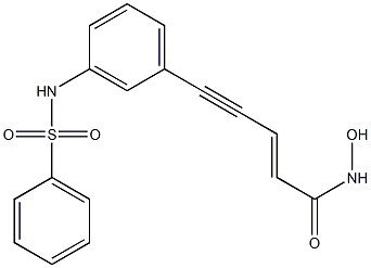 5-(3-((phenylsulfonyl)amino)phenyl)pent-2-en-4-ynohydroxamic acid 结构式