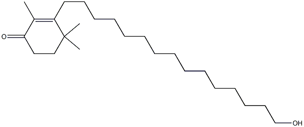 3-(15-hydroxypentadecyl)-2,4,4-trimethyl-2-cyclohexen-1-one 结构式