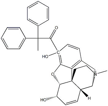 3-(2,2-diphenylpropionyl) morphine 结构式