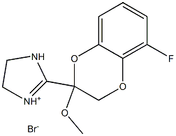 2-(5-fluoro-2-methoxy-1,4-benzodioxan-2-yl)imidazolinium bromide 结构式