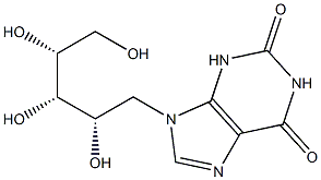 2,6-dioxo-9-N-ribitylpurine 结构式