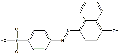 4-PARA-SULPHOPHENYLAZO-1-NAPHTHOL 结构式