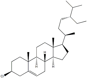 3-BETA-CHLOROSTIGMAST-5-ENE 结构式