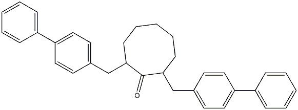 2,8-BIS(4-PHENYLBENZYL)CYCLOOCTANONE 结构式
