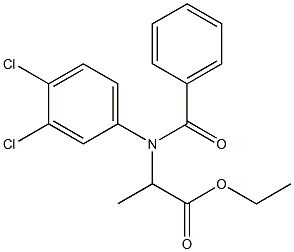 ETHYL-2-(N-BENZOYL-3,4-DICHLORANILINE)-PROPIONATE 结构式