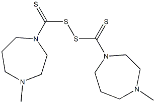 BIS(4-METHYL-1-HOMOPIPERAZINYLTHIOCARBONYL)DISULPHIDE 结构式