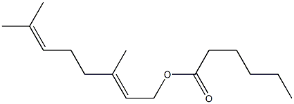 2,6-OCTADIEN-1-OL,3,7-DIMETHYL-,HEXANOATE, 结构式