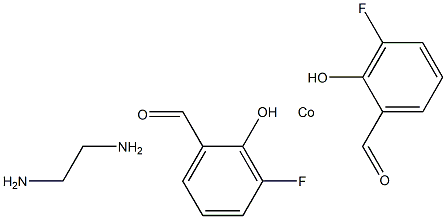 BIS(3-FLUORSALICYLALDEHYDE)ETHYLENEDI-AMINECOBALT 结构式