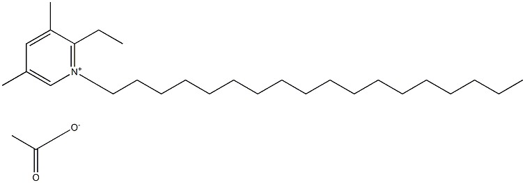 2-ETHYL-3,5-DIMETHYL-1-OCTADECYLPYRIDINIUMACETATE 结构式