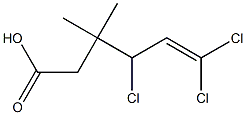 3,3-DIMETHYL-4,6,6-TRICHLORO-5-HEXENOICACID 结构式