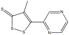 1,2-DITHIOLE-3-THIONE,4-METHYL-5-PYRAZINYL- 结构式