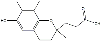 2,7,8-TRIMETHYL-2-(CARBOXYETHYL)-6-HYDROXYCHROMAN 结构式