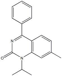 2-QUINAZOLINONE,1-ISOPROPYL-7-METHYL-4-PHENYL- 结构式