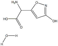 5-ISOXAZOLEACETICACID,ALPHA-AMINO-3-HYDROXY-,MONOHYDRATE 结构式