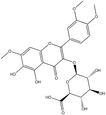 5,6-DIHYDROXY-7,3',4'-TRIMETHOXYFLAVONOL3-BETA-GLUCURONIDE 结构式