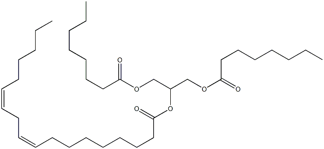 1,3-DIOCTANOYL-2-LINOLEOYL-SN-GLYCEROL 结构式