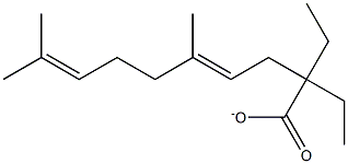 3,7-DIMETHYL-2,6-OCTADIEN-1-YL2-ETHYLBUTANOATE 结构式