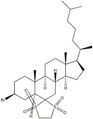 3BETA-BROMO-6,6-ETHYLENE-DISULPHONYL-5ALPHA-CHOLESTANE 结构式