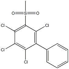 5-METHYLSULPHONYLTETRACHLOROBIPHENYL 结构式