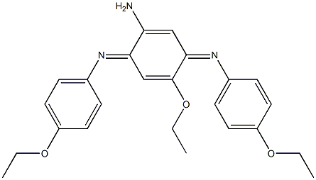 3,6-BIS(4-ETHOXYPHENYLIMINO)-4-ETHOXY-1,4-CYCLOHEXADIENYLAMINE 结构式