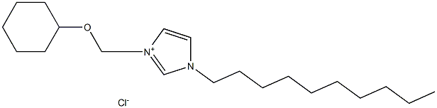 1-DECYL-3-CYCLOHEXYLOXYMETHYLIMIDAZOLIUMCHLORIDE 结构式