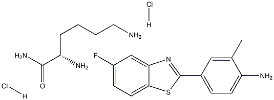 2-(4-AMINO-3-METHYLPHENYL)-5-FLUOROBENZOTHIAZOLELYSYLAMIDEDIHYDROCHLORIDE 结构式