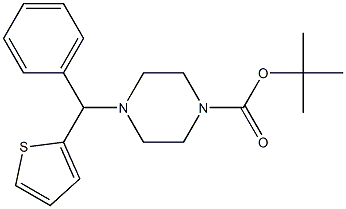 1-[(1,1-Dimethylethoxy)carbonyl]-4-[phenyl(2-thienyl)methyl]piperazine 结构式
