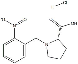 (S)-alpha-(2-nitro-benzyl)-proline hydrochloride 结构式
