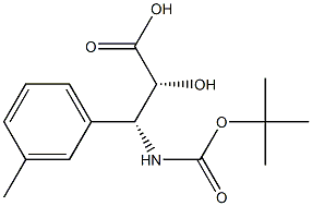 N-Boc-(2R,3R)-3-Amino-2-hydroxy-3-(3-methyl-phenyl)-propanoic acid 结构式