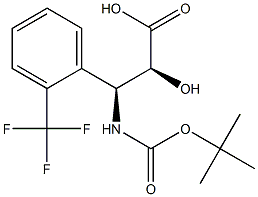 N-Boc-(2S,3S)-3-Amino-2-hydroxy-3-(2-trifluoromethyl-phenyl)-propanoic acid 结构式