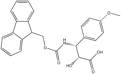 N-Fmoc-(2R,3R)-3-Amino-2-hydroxy-3-(4-methoxy-phenyl)-propanoic acid 结构式