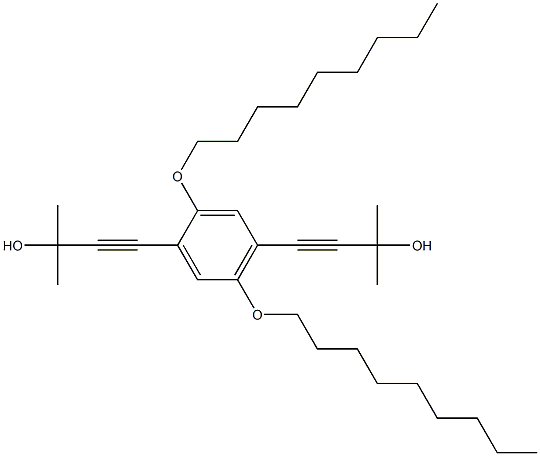 4,4''[2,5-BIS(NONYLOXY)-1,4-PHENYLENE]BIS[2-METHYL-3-BUTYN-2-OL] 结构式