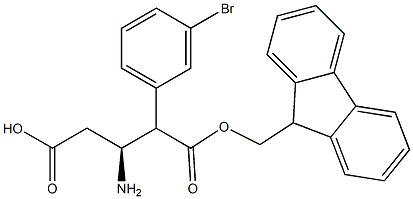 FMOC-(S)-3-氨基-4-(3-溴苯基)丁酸 结构式