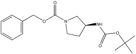 (s)-n-cbz-3-boc-amino Pyrrolidine 结构式