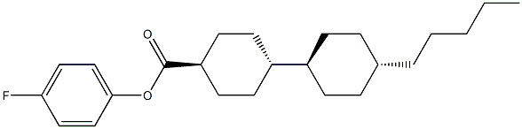 4-fluorophenyl trans-4-(trans-4-pentylcyclohexyl)cyclohexanecarboxylate 结构式