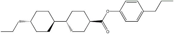 4-propylphenyl trans-4-(trans-4-propylcyclohexyl)cyclohexanecarboxylate 结构式