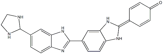 4-[5-(5-imidazolidin-2-yl-3H-benzoimidazol-2-yl)-1,3-dihydrobenzoimidazol-2-ylidene]cyclohexa-2,5-dien-1-one 结构式