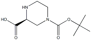 (S)-1-BOC-哌嗪-3-羧酸 结构式