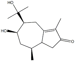 (4S,6R,7S)-6-hydroxy-7-(2-hydroxypropan-2-yl)-1,4-dimethyl-3a,4,5,6,7,8-hexahydro-3H-azulen-2-one 结构式