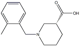 (3R)-1-(2-methylbenzyl)piperidine-3-carboxylic acid 结构式
